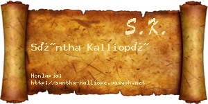 Sántha Kalliopé névjegykártya